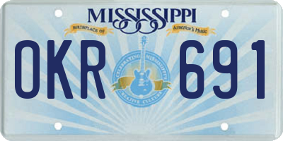 MS license plate OKR691