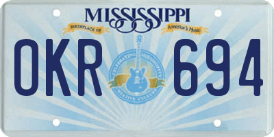 MS license plate OKR694