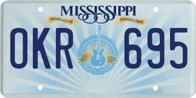 MS license plate OKR695