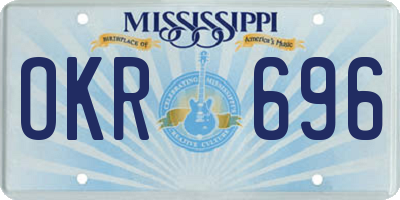 MS license plate OKR696