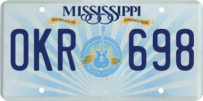 MS license plate OKR698