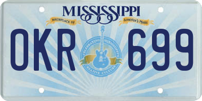 MS license plate OKR699