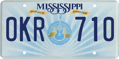 MS license plate OKR710