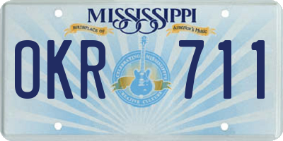 MS license plate OKR711