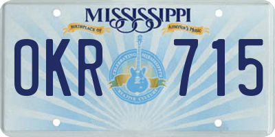 MS license plate OKR715