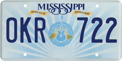 MS license plate OKR722