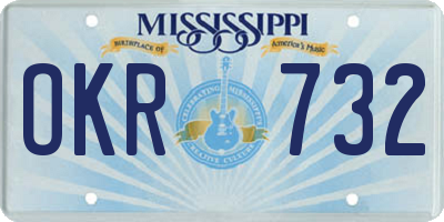 MS license plate OKR732