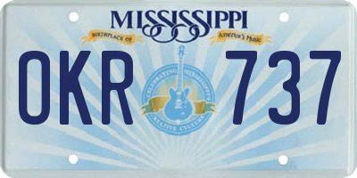 MS license plate OKR737