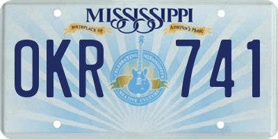 MS license plate OKR741