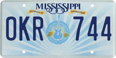MS license plate OKR744