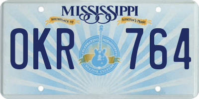 MS license plate OKR764