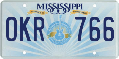 MS license plate OKR766