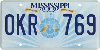 MS license plate OKR769
