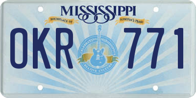 MS license plate OKR771