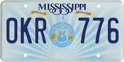 MS license plate OKR776