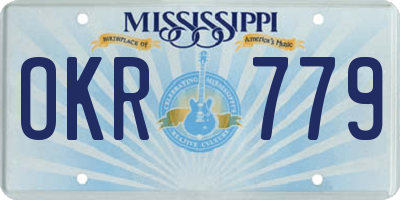 MS license plate OKR779