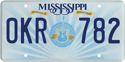 MS license plate OKR782