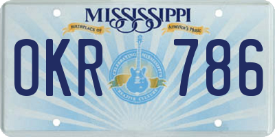MS license plate OKR786
