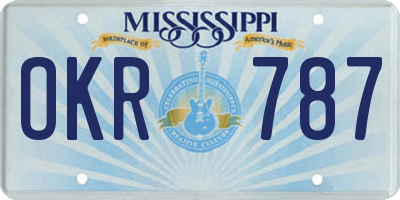 MS license plate OKR787