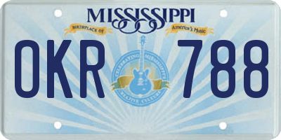 MS license plate OKR788