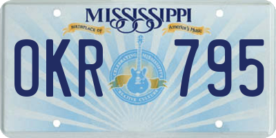 MS license plate OKR795