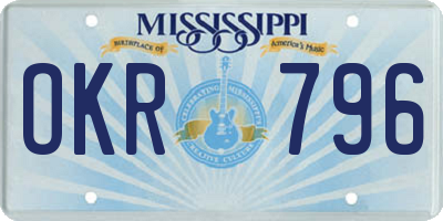 MS license plate OKR796