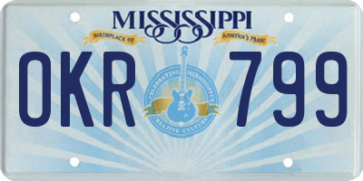 MS license plate OKR799