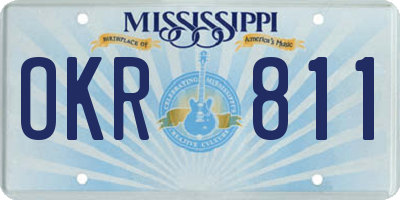 MS license plate OKR811