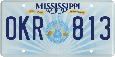 MS license plate OKR813