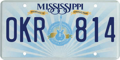 MS license plate OKR814