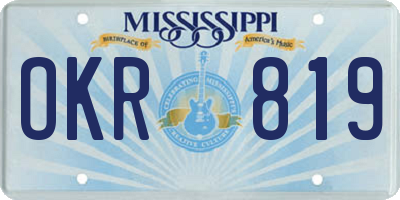 MS license plate OKR819