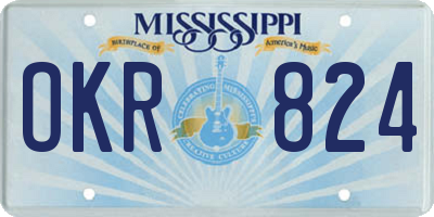 MS license plate OKR824
