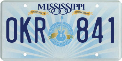 MS license plate OKR841