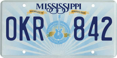 MS license plate OKR842