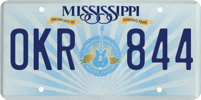 MS license plate OKR844