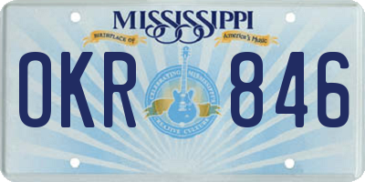 MS license plate OKR846