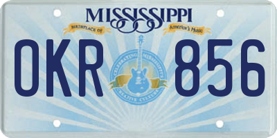 MS license plate OKR856
