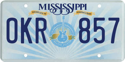 MS license plate OKR857