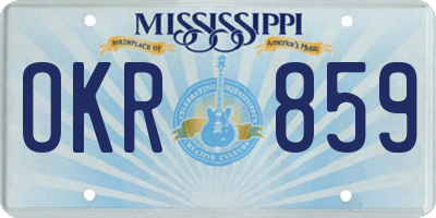 MS license plate OKR859