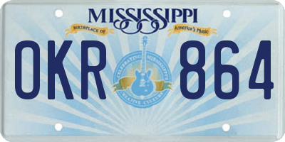MS license plate OKR864