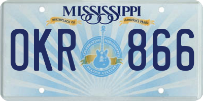 MS license plate OKR866