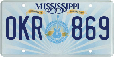 MS license plate OKR869