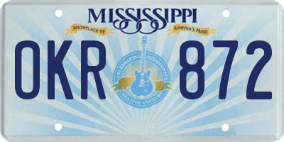 MS license plate OKR872