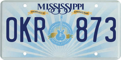 MS license plate OKR873