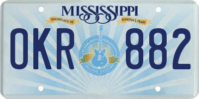 MS license plate OKR882