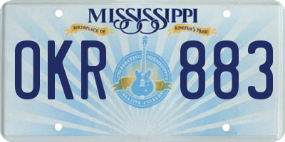 MS license plate OKR883