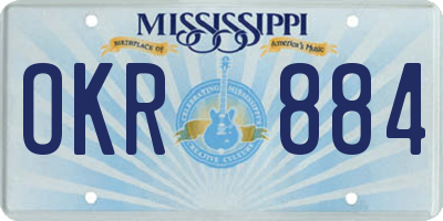 MS license plate OKR884