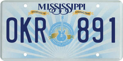 MS license plate OKR891