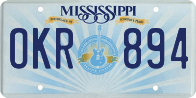 MS license plate OKR894