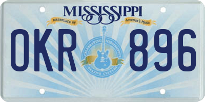 MS license plate OKR896